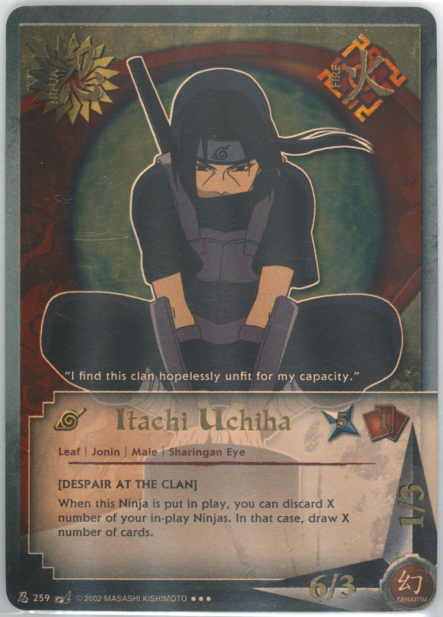 Itachi Uchiha - 2008 Naruto Battle of Destiny 1st Edition - Holo #259 - Graded Legends