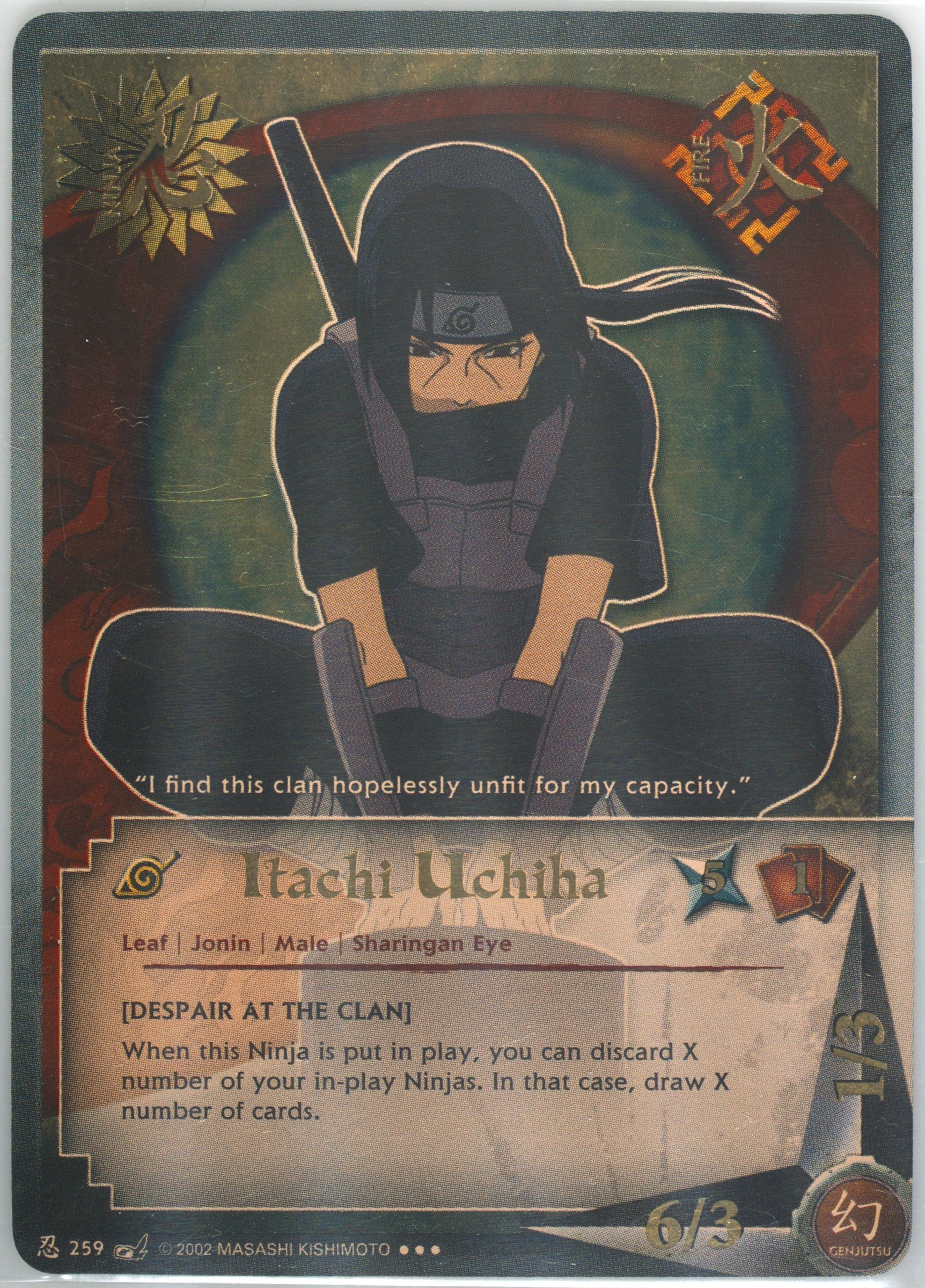 Itachi Uchiha - 2008 Naruto Battle of Destiny 1st Edition - Holo #259 - Graded Legends