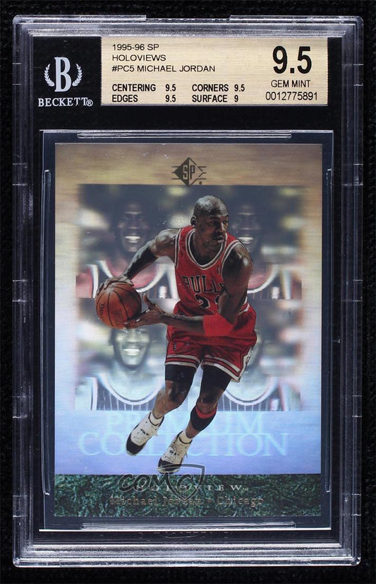 1995-96 SP Premium Collection Michael Jordan – Holoview #5, BGS 9.5 GEM MINT, HOF