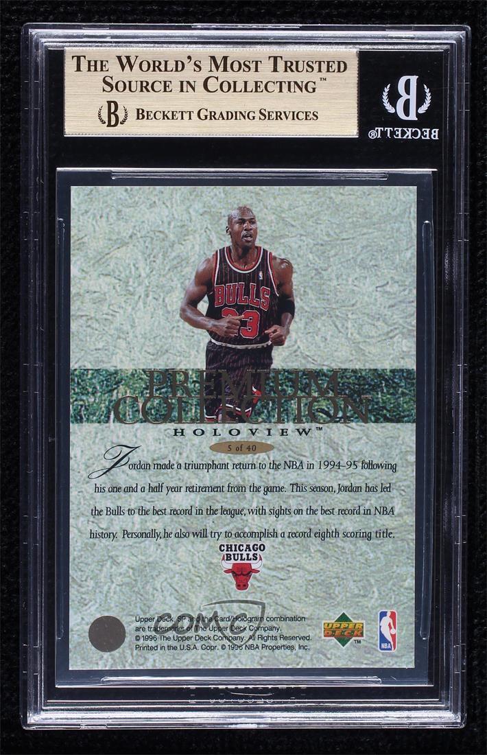 1995-96 SP Premium Collection Michael Jordan – Holoview #5, BGS 9.5 GEM MINT, HOF