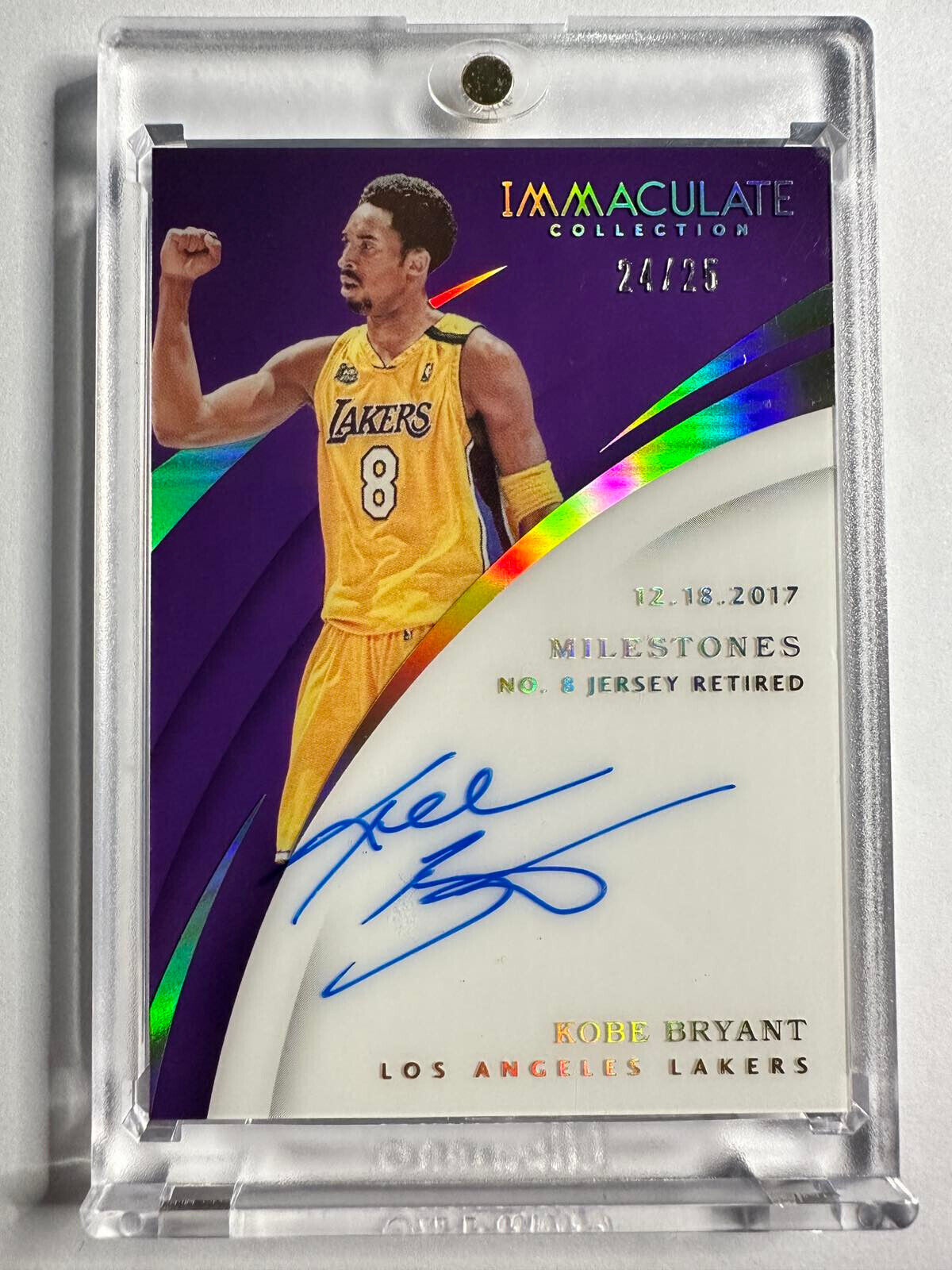 2017-18 Panini Immaculate Collection Kobe Bryant Auto – Milestones #24/25